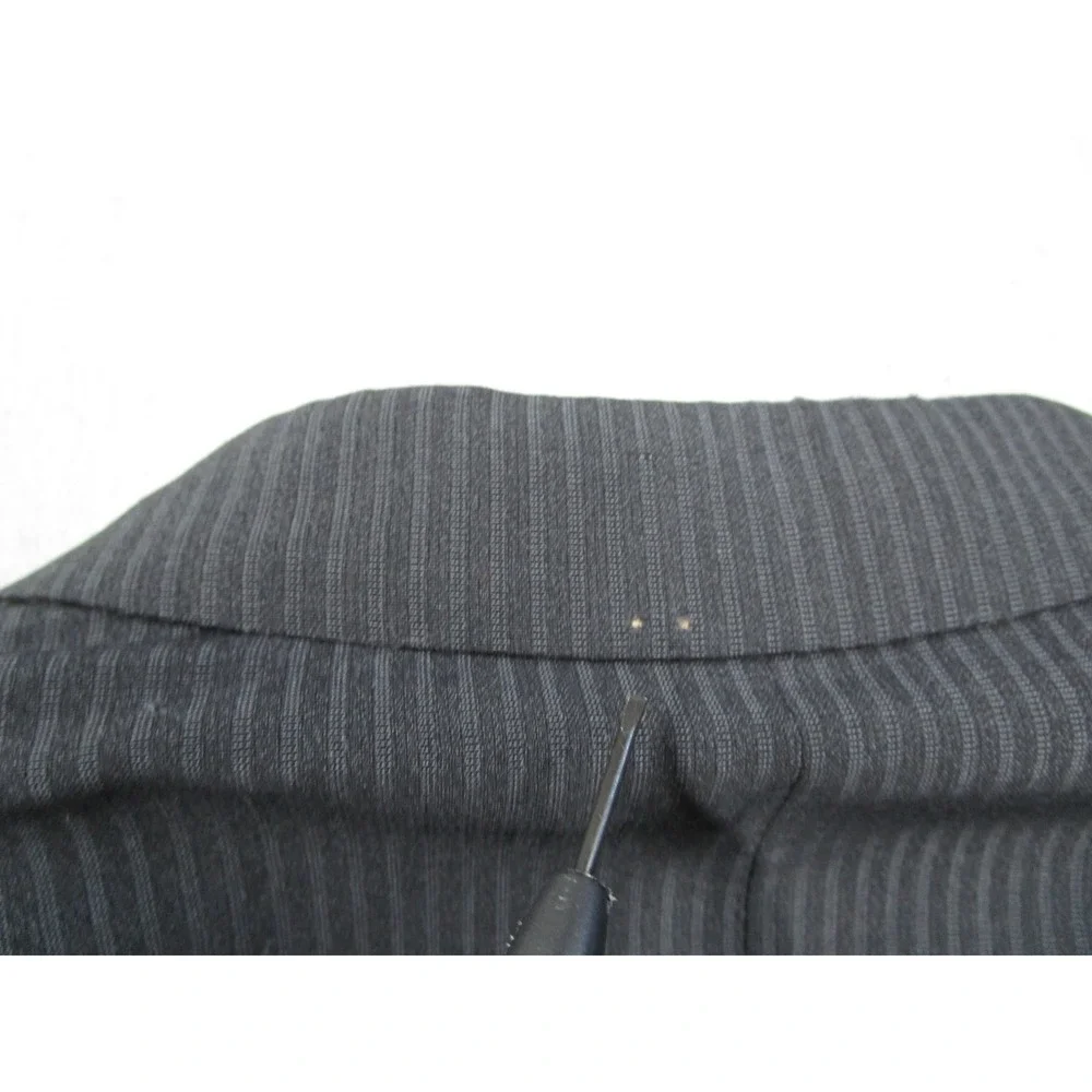 Armani Collezioni Mens Black Pinstripe Wool Silk Suit Made in Italy